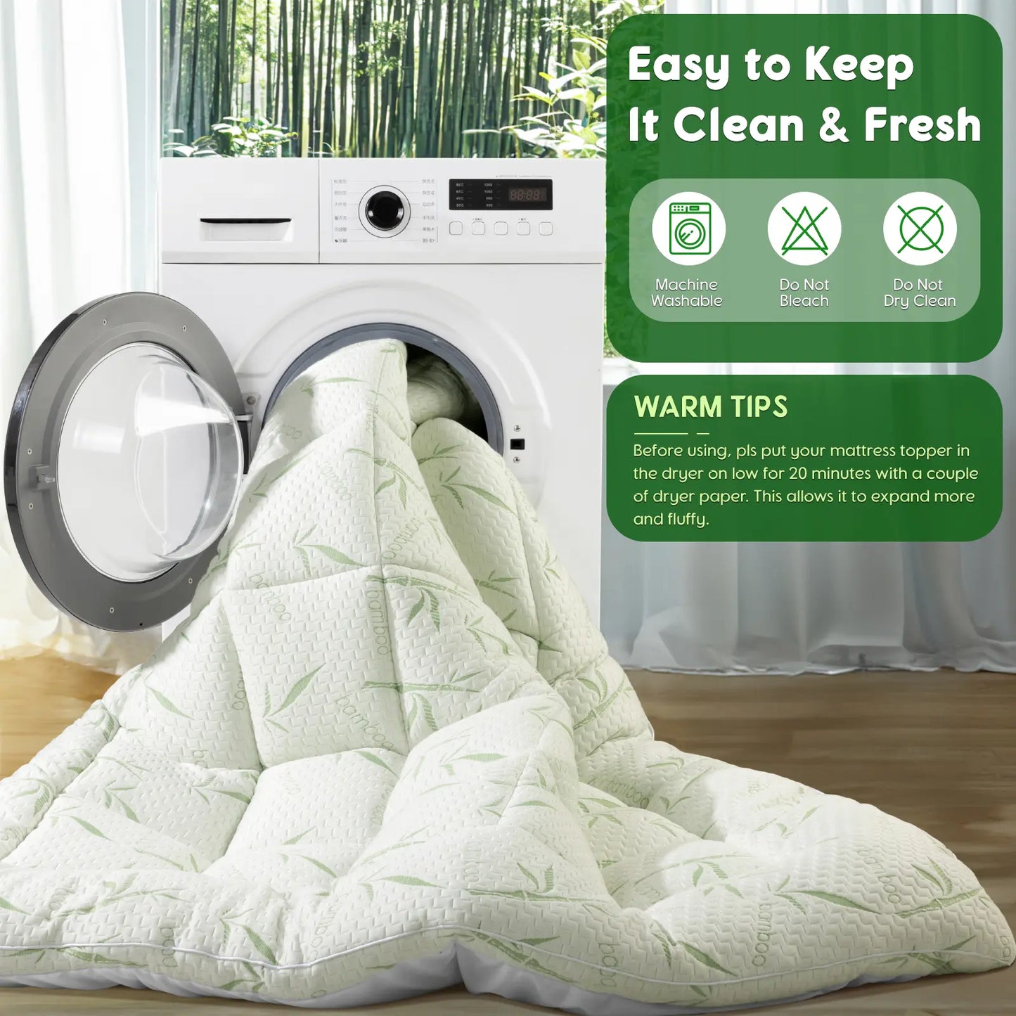 🌿Extra Thick Soft Mattress Protector