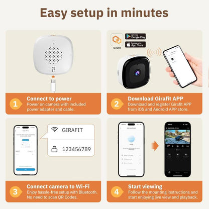 3MP 2K Window Camera  2 Pack